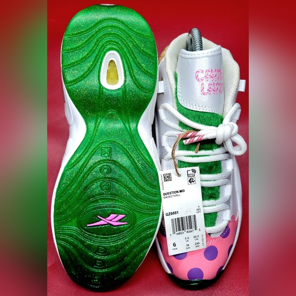 Reebok Question Mid Candy Land Sz 6 GS Sz 7.5 Women NIB GZ0081 - Picture 6 of 9
